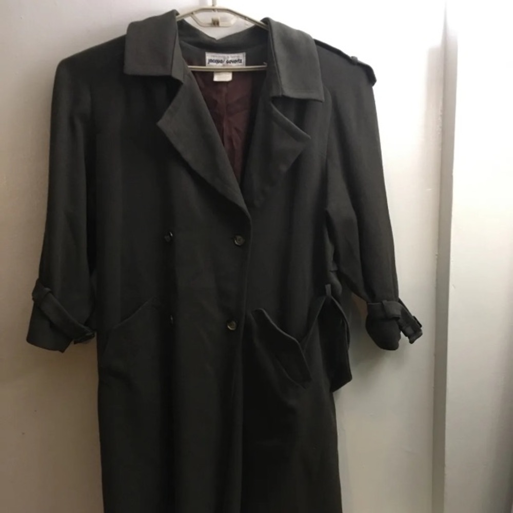 Marie Louise De Coninck Jacques Gevertz Womens Trench Coat Size 38 Brown